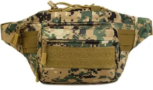 UNISTRENGH Tactical Fanny Pack Military Waist Bag Hip Belt Bumbag Utility Bags for Outdoor Hiking Climbing Fishing (Jungle Camouflage)