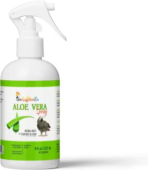 UnRuffledRx™ Aloe Vera Bird Spray for Birds - Daily Relief for Itchy, Dry Skin - 8oz Bird Bath Mist - Safe if Ingested, Natural, Odor-Free, Made in USA