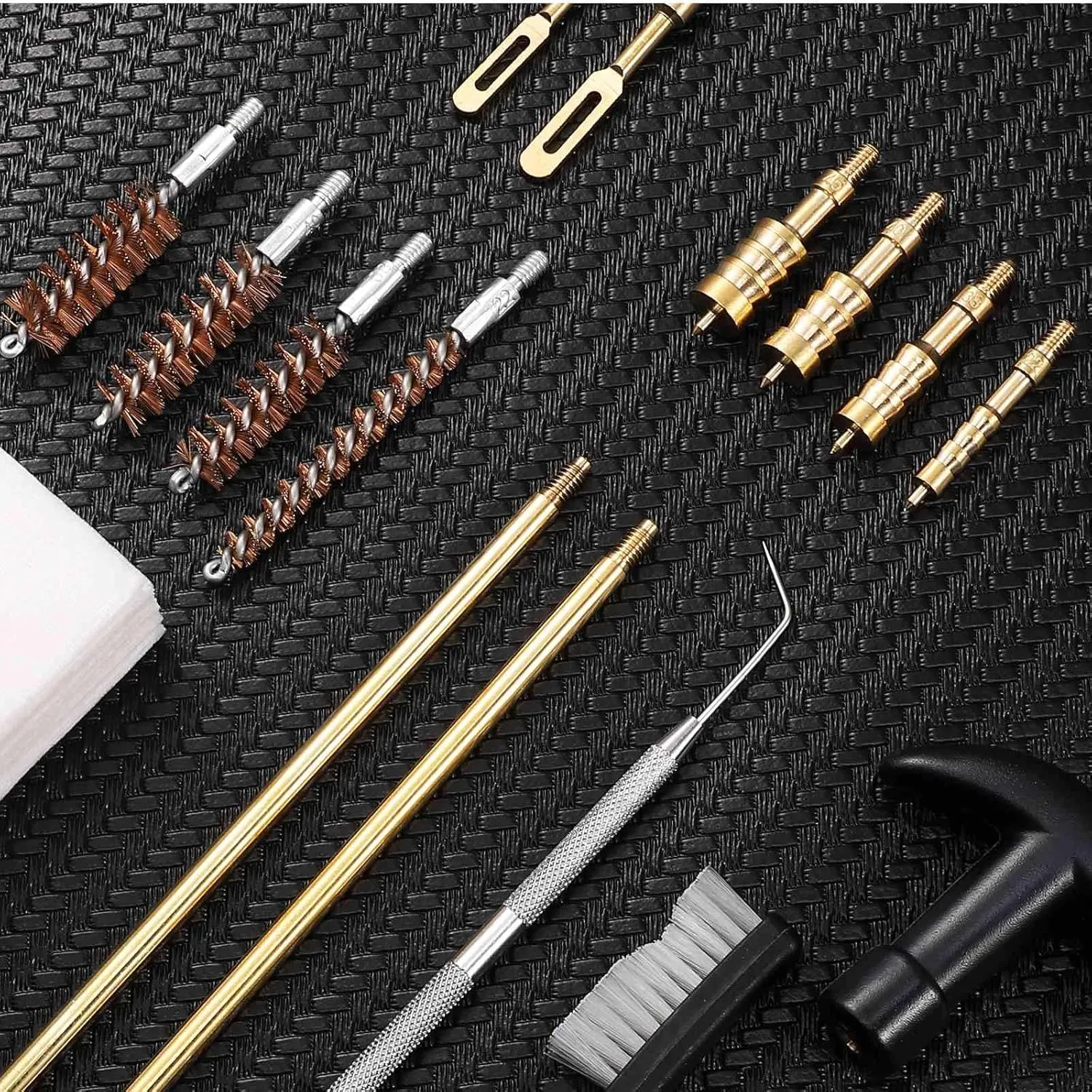 UrbanX Universal Handgun Cleaning kit for Beretta M1915 .32 ACP Pistol Cleaning Kit Bronze Bore Brush and Metal Bronze Jags Tips with Zippered Compact Case