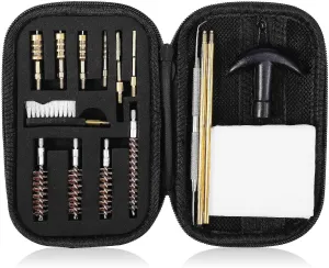 UrbanX Universal Handgun Cleaning kit for Beretta M1915 .32 ACP Pistol Cleaning Kit Bronze Bore Brush and Metal Bronze Jags Tips with Zippered Compact Case
