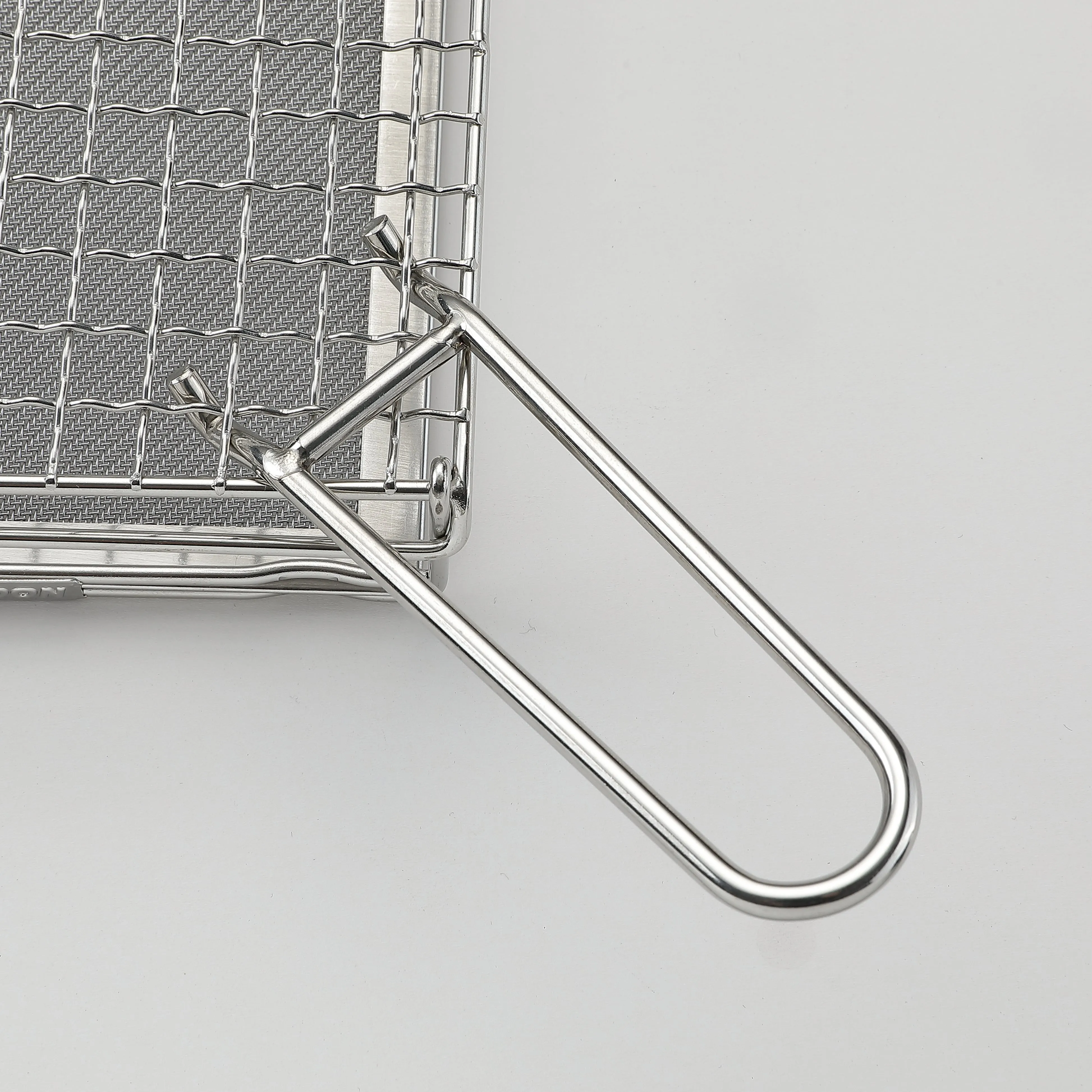 US-1615 Stainless Steel Camping Toaster, Gas Stove Bread Toaster with Mesh Fork