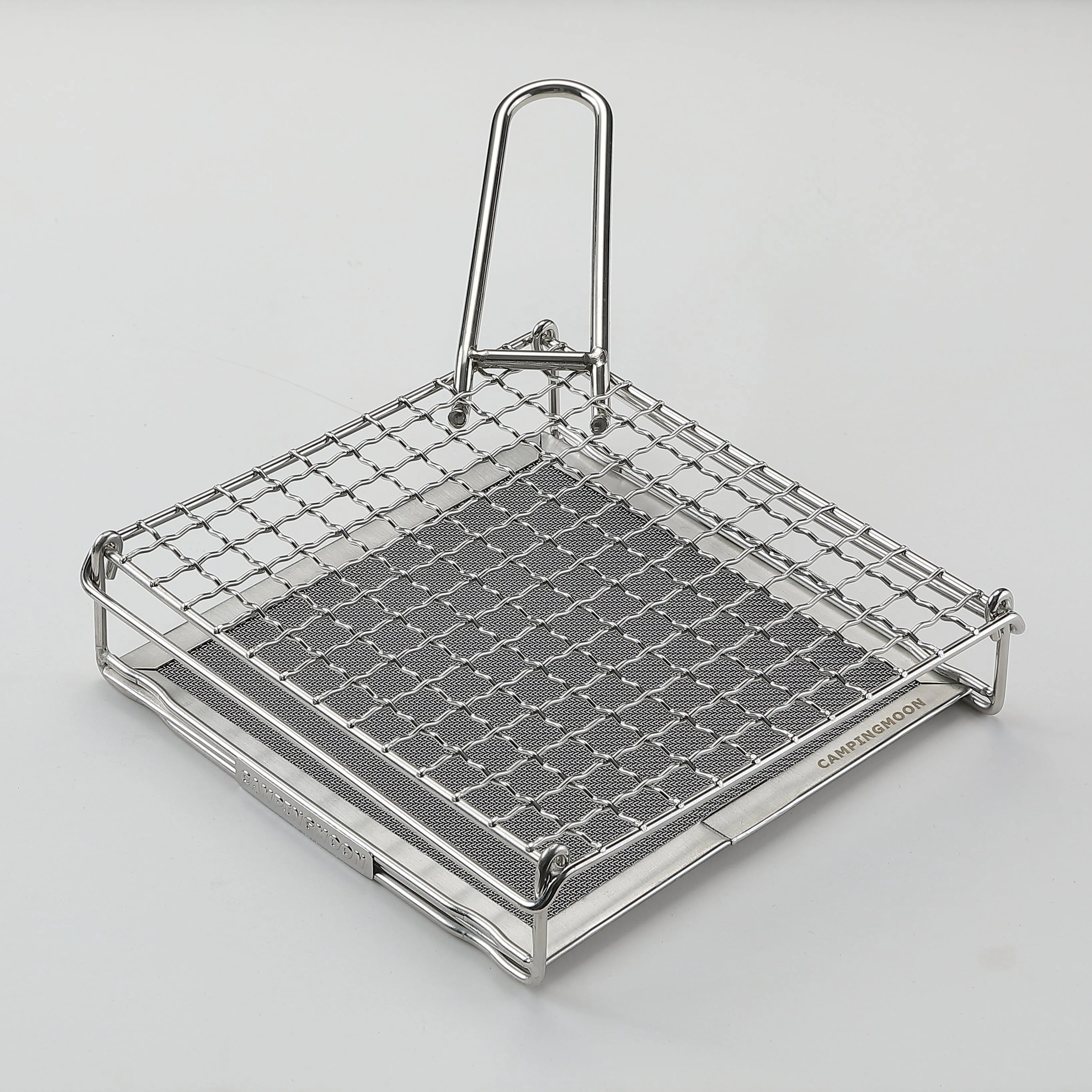 US-1615 Stainless Steel Camping Toaster, Gas Stove Bread Toaster with Mesh Fork