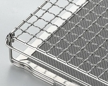 US-1615 Stainless Steel Camping Toaster, Gas Stove Bread Toaster with Mesh Fork