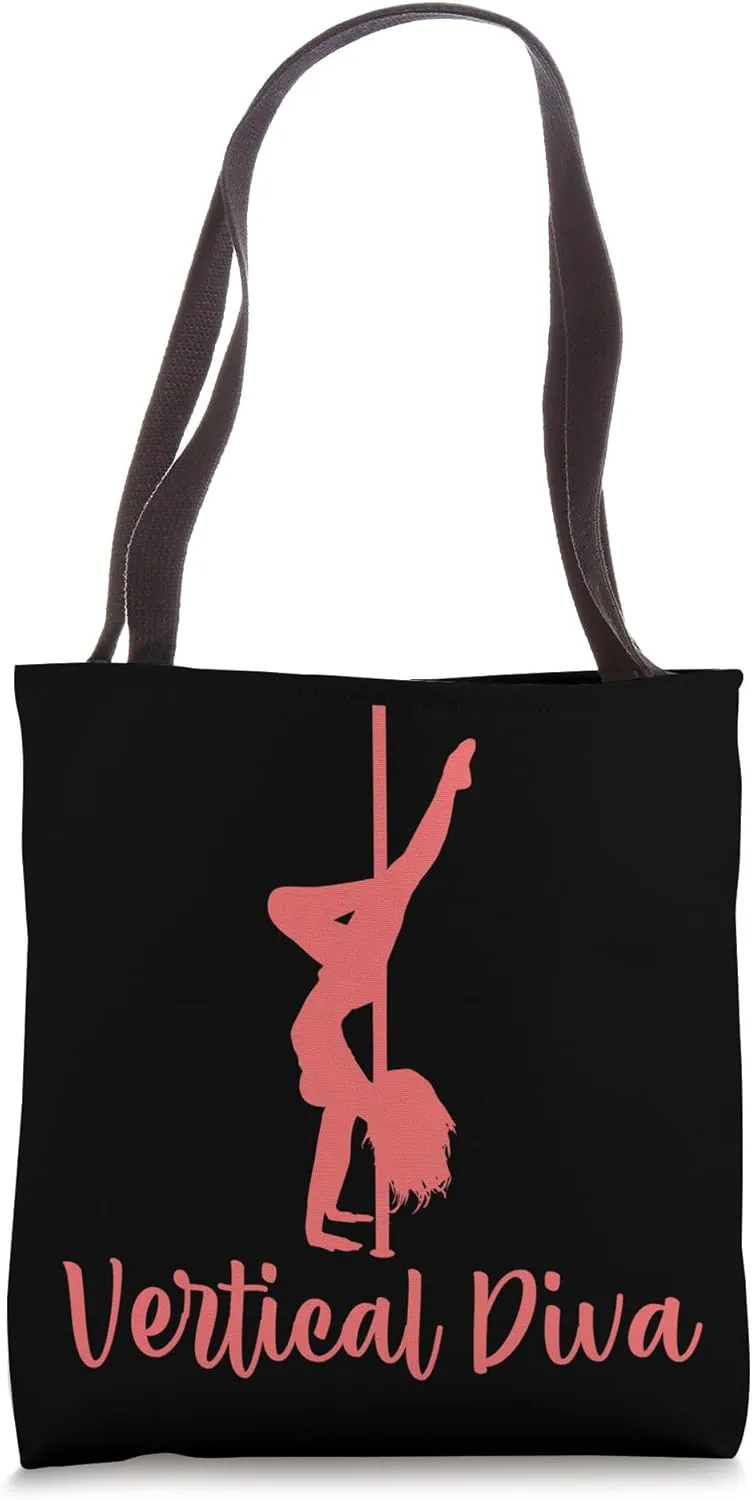 Vertical Diva - Pole Dance Funny Pole Fitness Tote Bag