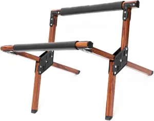 VINGVO Camping Cooler Stand, Adjustable Strong Load Bearing Stable Folding Cooler Stand Frame Aluminum Alloy for Camping Hiking BBQ Cooking Fishing Picnic Outdoor, Light Weight Ice Box Holder (Wood Gr