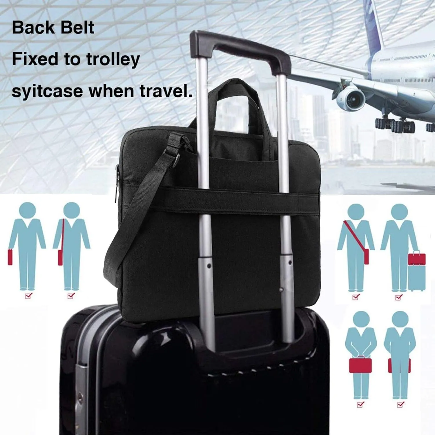Vintage Compass Navigation picture Fashionable and ultra-thin shoulder laptop bag Shockproof soft lining