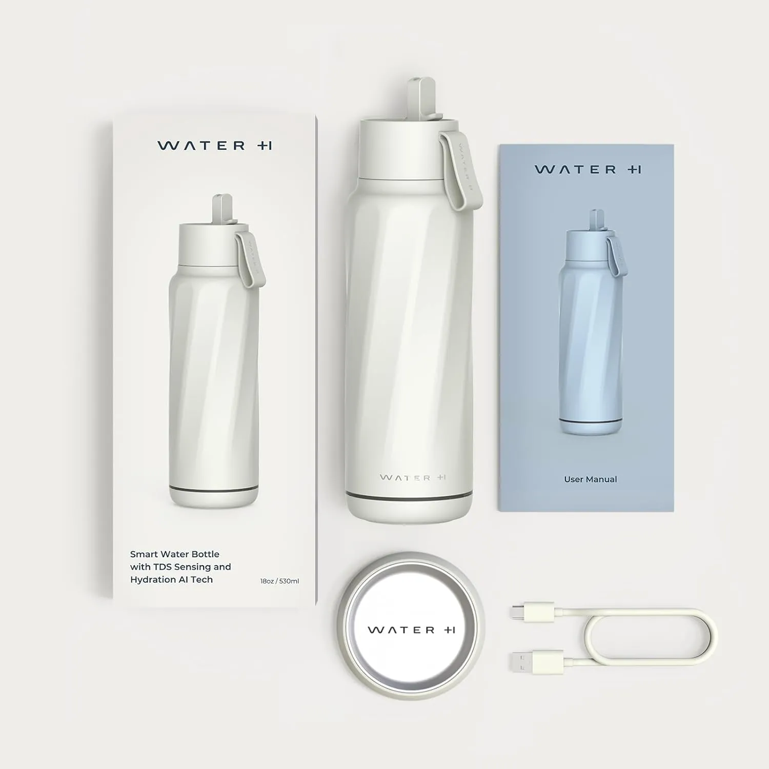 Vita Smart Water Bottle with Reminder to Drink Water, BPA-Free Vacuum Insulated Water Bottles with Straw, Bluetooth Intake Water Tracking Bottle, Ideal for Gift (18 oz)