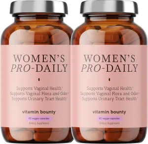 Vitamin Bounty Women's Pro-Daily Probiotic - Supports Vaginal, Digestive & pH Balance, 10 Billion CFUs, 5 Strains   Cranberry - 2 Pack of 60 Capsules
