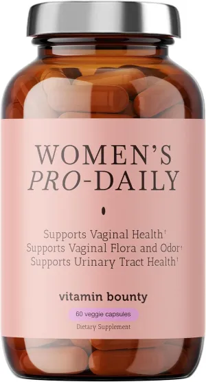 Vitamin Bounty Women's Pro-Daily Probiotic - Supports Vaginal, Digestive & pH Balance, 10 Billion CFUs, 5 Strains   Cranberry - 60 Capsules