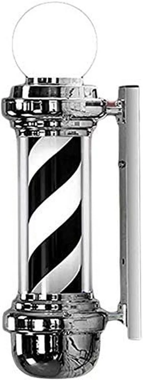 Wall Lamps Barber Pole Salon Light 88cm Traditional Barber Shop Pole,Classic Red White Blue Illuminating and Rotating Stripes, Outdoor Waterproof Wall Lights Hairdressing Barber Shop Pole Lamp