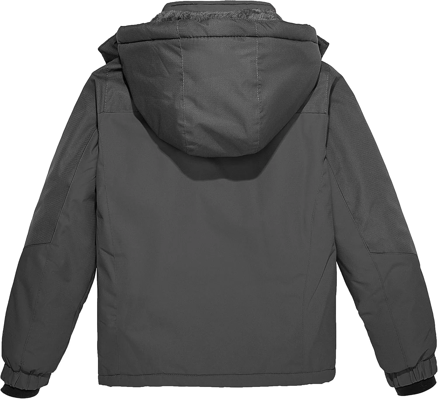 Wantdo Boy's Waterproof Ski Jacket Fleece Snowboarding Jackets Warm Thick Winter Coat Hooded Raincoats