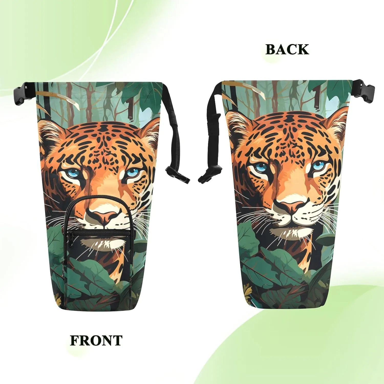 Water Bottle Carrier Bag Watercolor Wolf Family Pattern Bottle Pouch Holder Sports Water Bottle Accessories