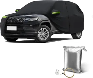 Waterproof Car Cover for Jeep Compass Ultra Light Easy to Install All-Weather Protection,with Zipper Door