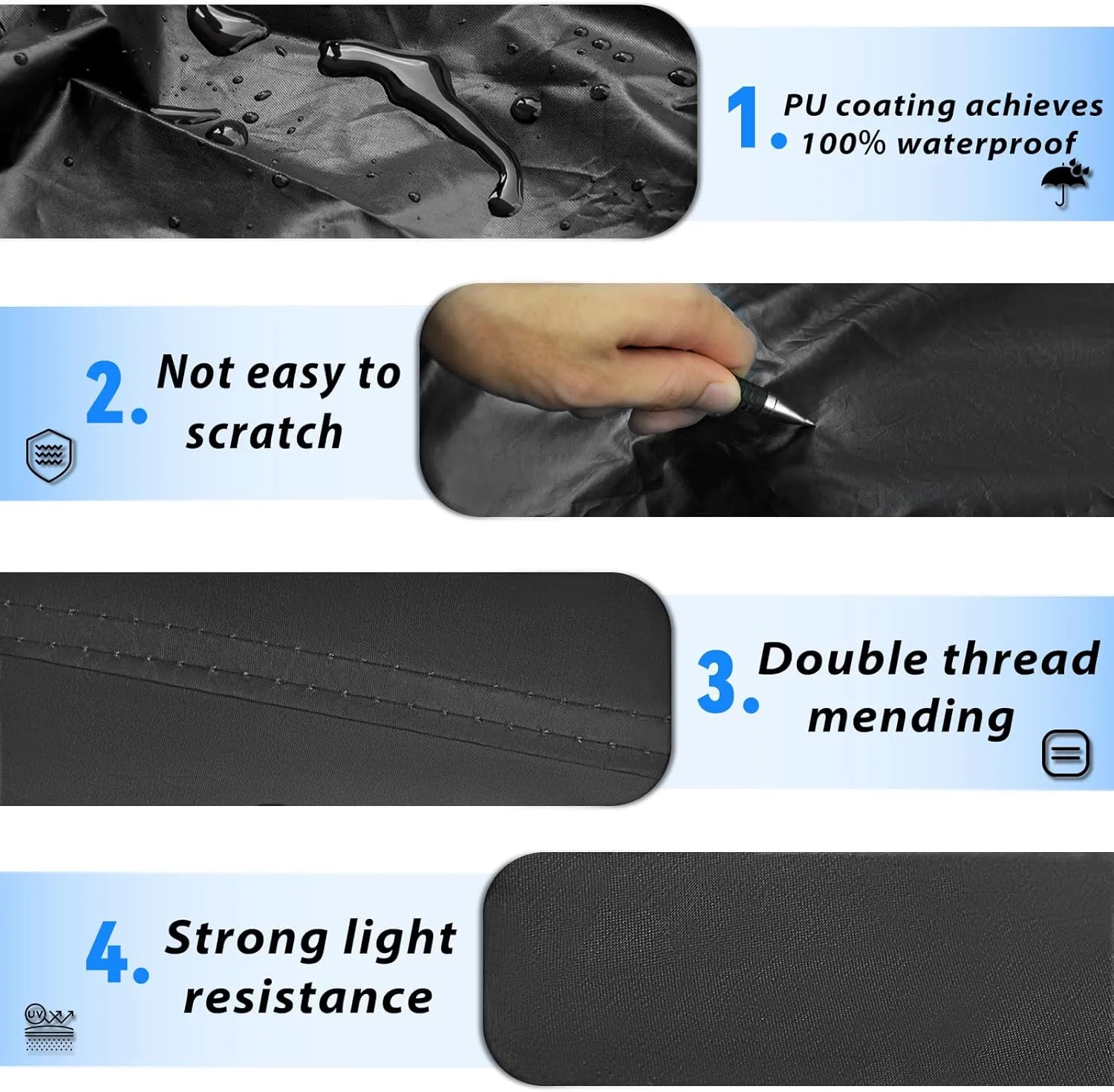 Waterproof Car Cover for Jeep Compass Ultra Light Easy to Install All-Weather Protection,with Zipper Door