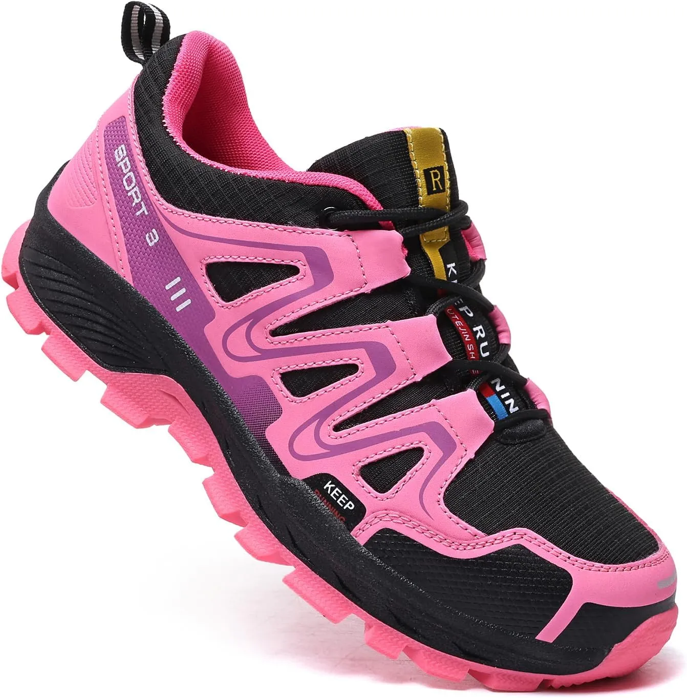 Waterproof Hiking Shoes Women Casual Lace-Up Non-Slip Lightweight Comfortable Running Tennis Fashion Sneakers for Women Walking Trekking Outdoor Shoes