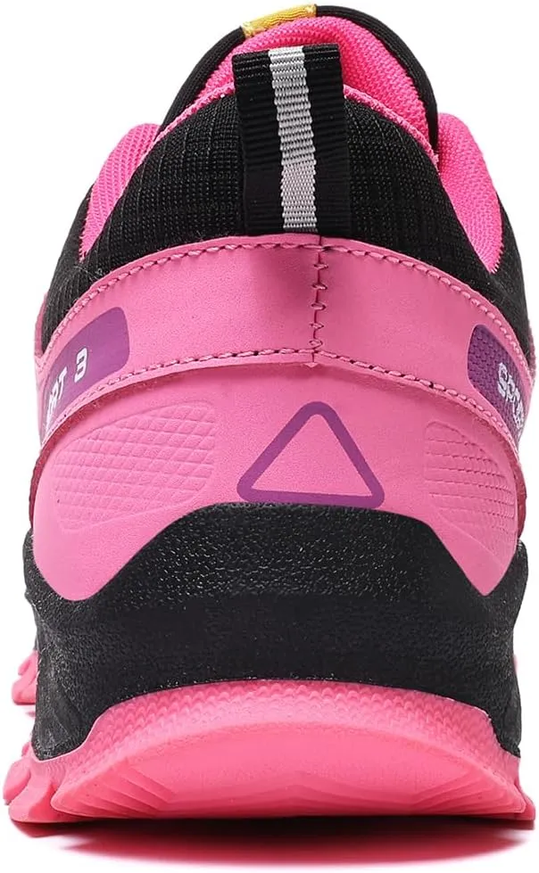 Waterproof Hiking Shoes Women Casual Lace-Up Non-Slip Lightweight Comfortable Running Tennis Fashion Sneakers for Women Walking Trekking Outdoor Shoes