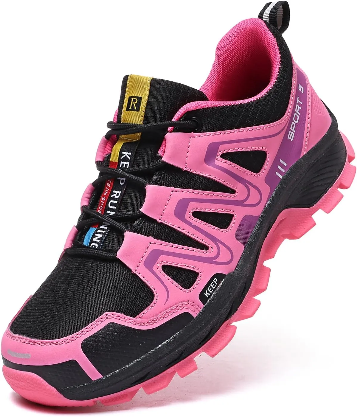 Waterproof Hiking Shoes Women Casual Lace-Up Non-Slip Lightweight Comfortable Running Tennis Fashion Sneakers for Women Walking Trekking Outdoor Shoes