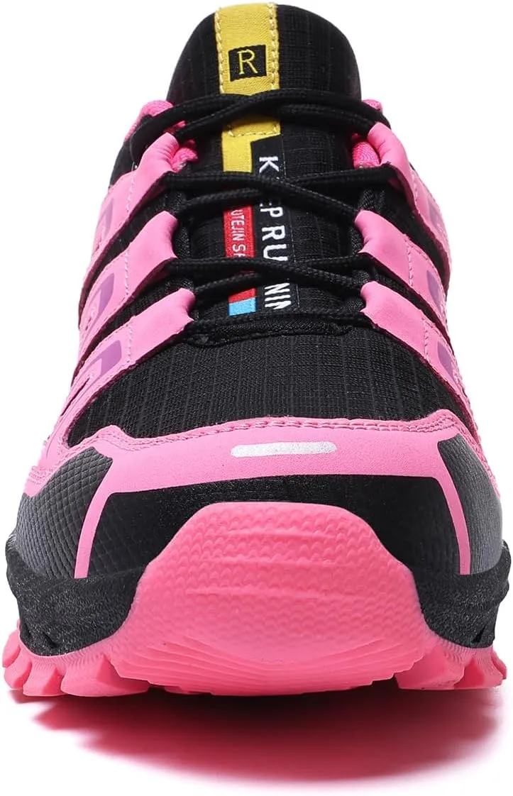 Waterproof Hiking Shoes Women Casual Lace-Up Non-Slip Lightweight Comfortable Running Tennis Fashion Sneakers for Women Walking Trekking Outdoor Shoes