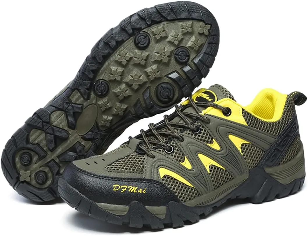 Waterproof Trekking Boots for Mens Womens Hiking Boots Outdoor Hiking Trekking Climbing Fishing Shoes Lightweight Trainers