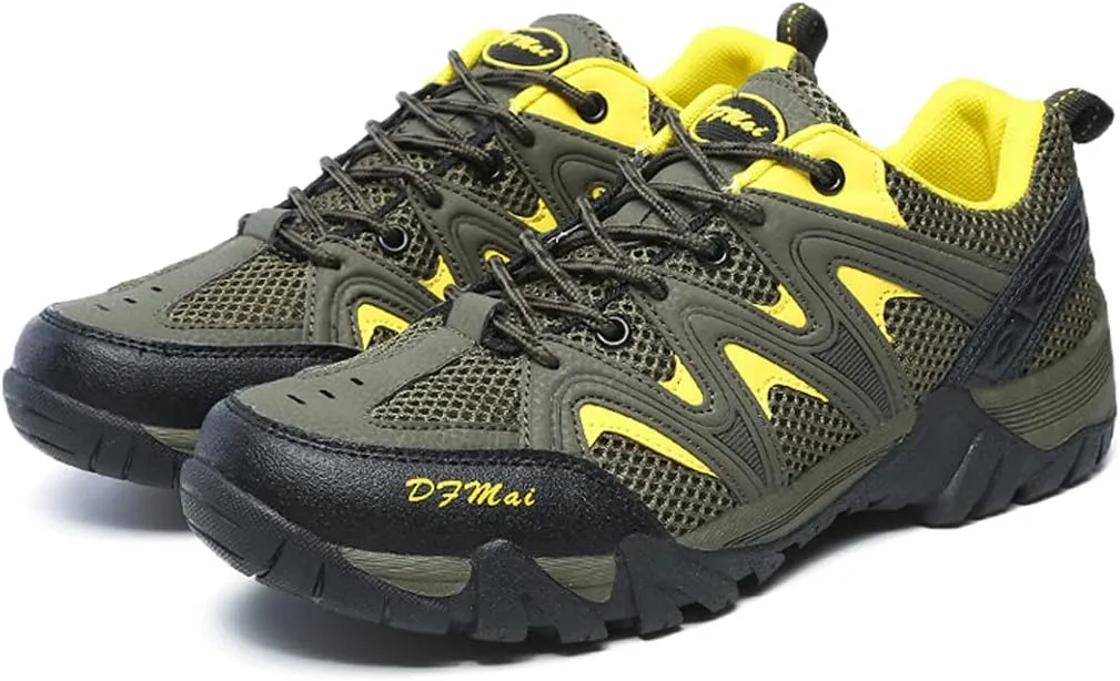 Waterproof Trekking Boots for Mens Womens Hiking Boots Outdoor Hiking Trekking Climbing Fishing Shoes Lightweight Trainers
