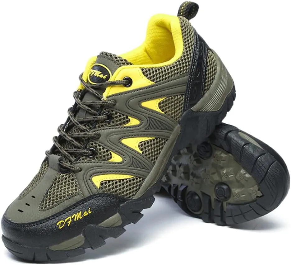 Waterproof Trekking Boots for Mens Womens Hiking Boots Outdoor Hiking Trekking Climbing Fishing Shoes Lightweight Trainers