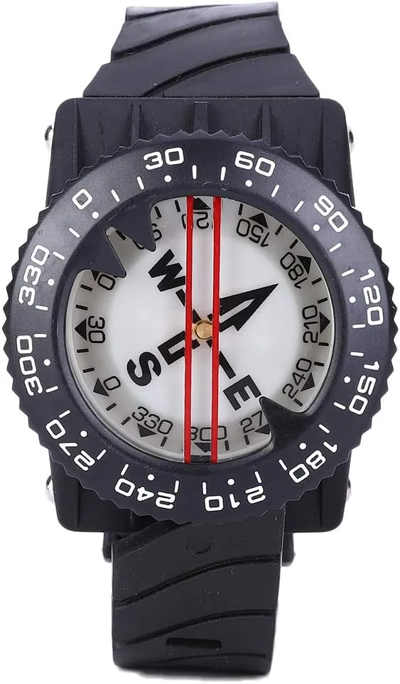 Waterproof Wrist Compass with Unique STABILIZATION System for Divers Scuba Diving, Made of ABS Materials