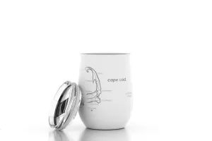 Well Told "Cape Cod Map" 12 oz Insulated Wine Tumbler (50079)
