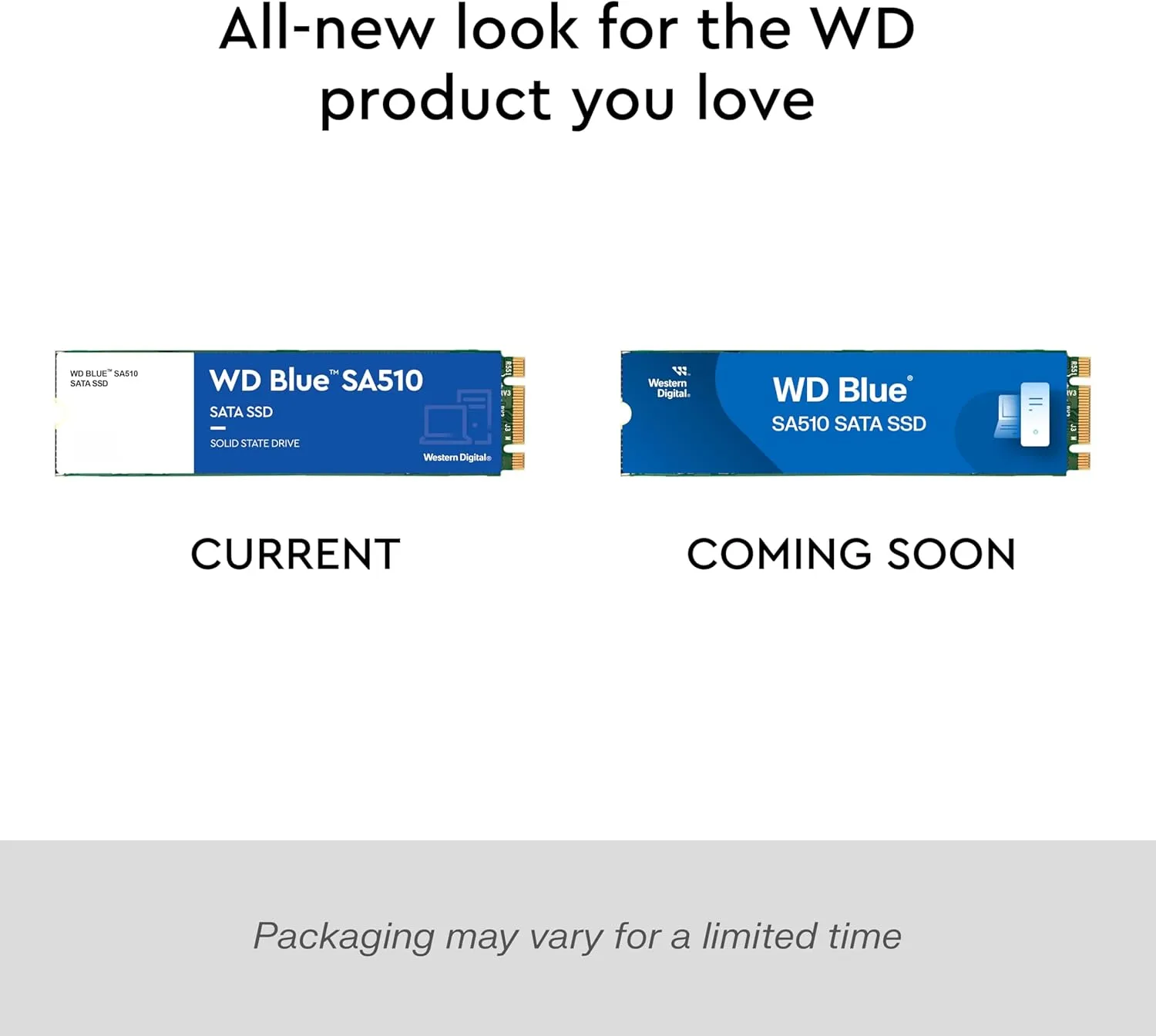 Western Digital 2TB WD Blue SA510 SATA Internal Solid State Drive SSD - SATA III 6 Gb/s, M.2 2280, Up to 560 MB/s - WDS200T3B0B