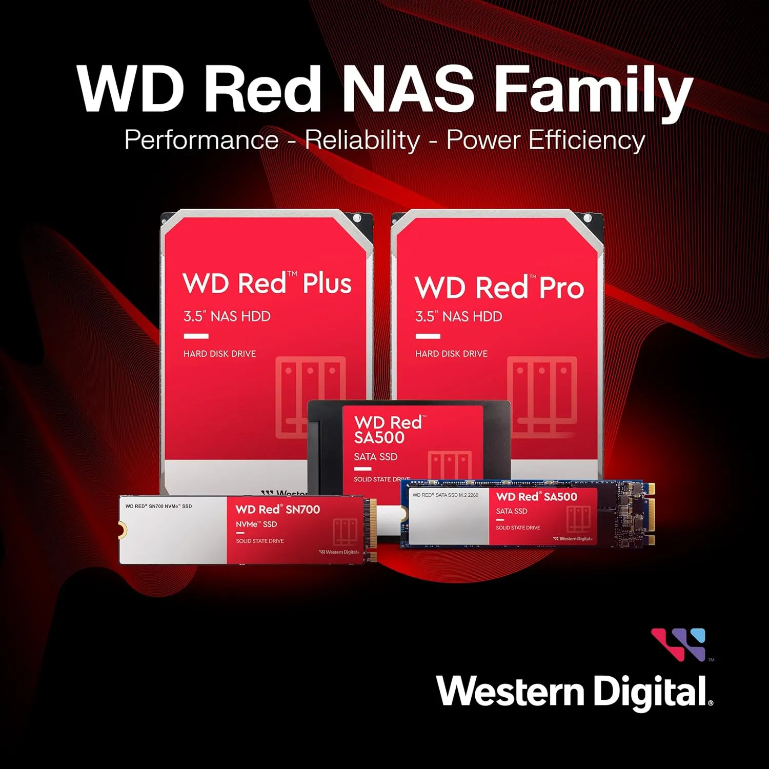 Western Digital 3TB WD Red Plus NAS Internal Hard Drive HDD - 5400 RPM, SATA 6 Gb/s, CMR, 64 MB Cache, 3.5" - WD30EFRX