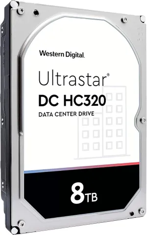 Western Digital 8TB Ultrastar DC HC320 SATA HDD - 7200 RPM Class, SATA 6 Gb/s, 256MB Cache, 3.5" - HUS728T8TALE6L4