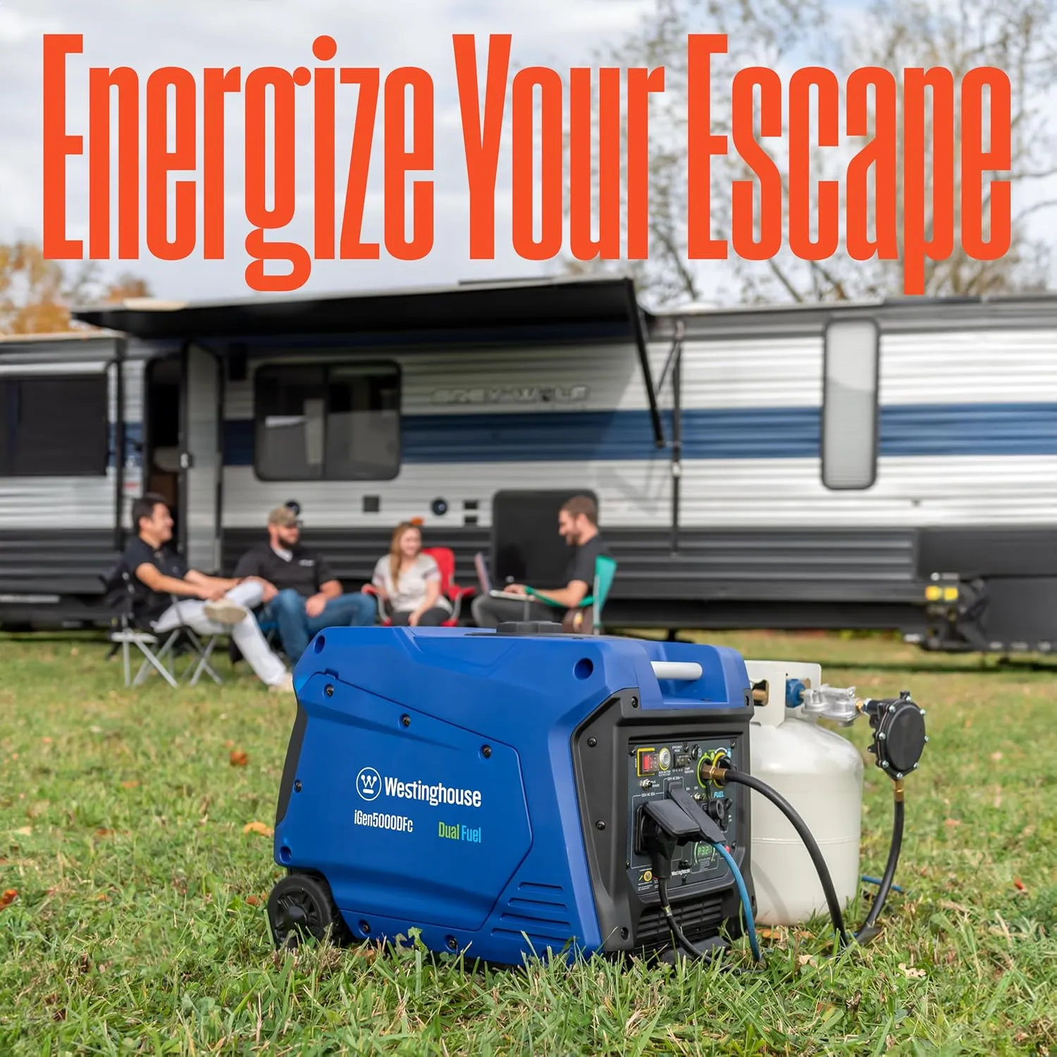 Westinghouse 5000 Peak Watt Super Quiet Dual Fuel Portable Inverter Generator, Remote Electric Start, Gas & Propane Powered, RV Ready, CO Sensor, Parallel Capable