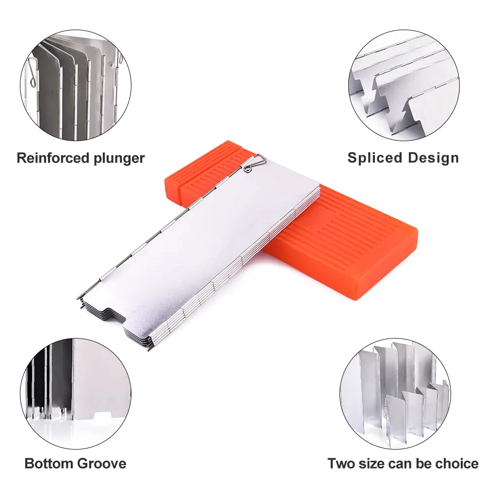 WIDESEA Folding Camping Wind Shield – Portable Aluminum Alloy Stove Screen for Outdoor Cooking