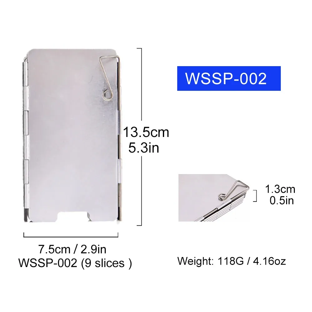 WIDESEA Folding Camping Wind Shield – Portable Aluminum Alloy Stove Screen for Outdoor Cooking