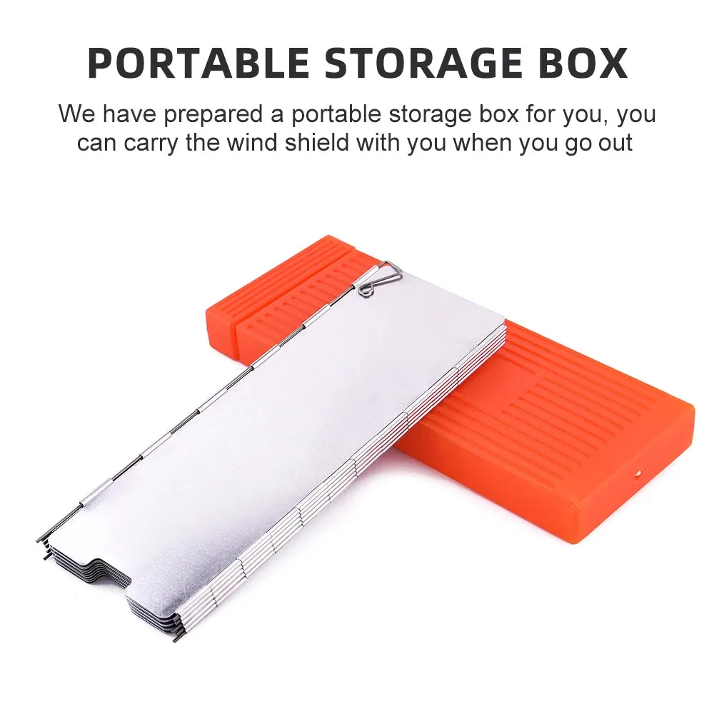 WIDESEA Folding Camping Wind Shield – Portable Aluminum Alloy Stove Screen for Outdoor Cooking