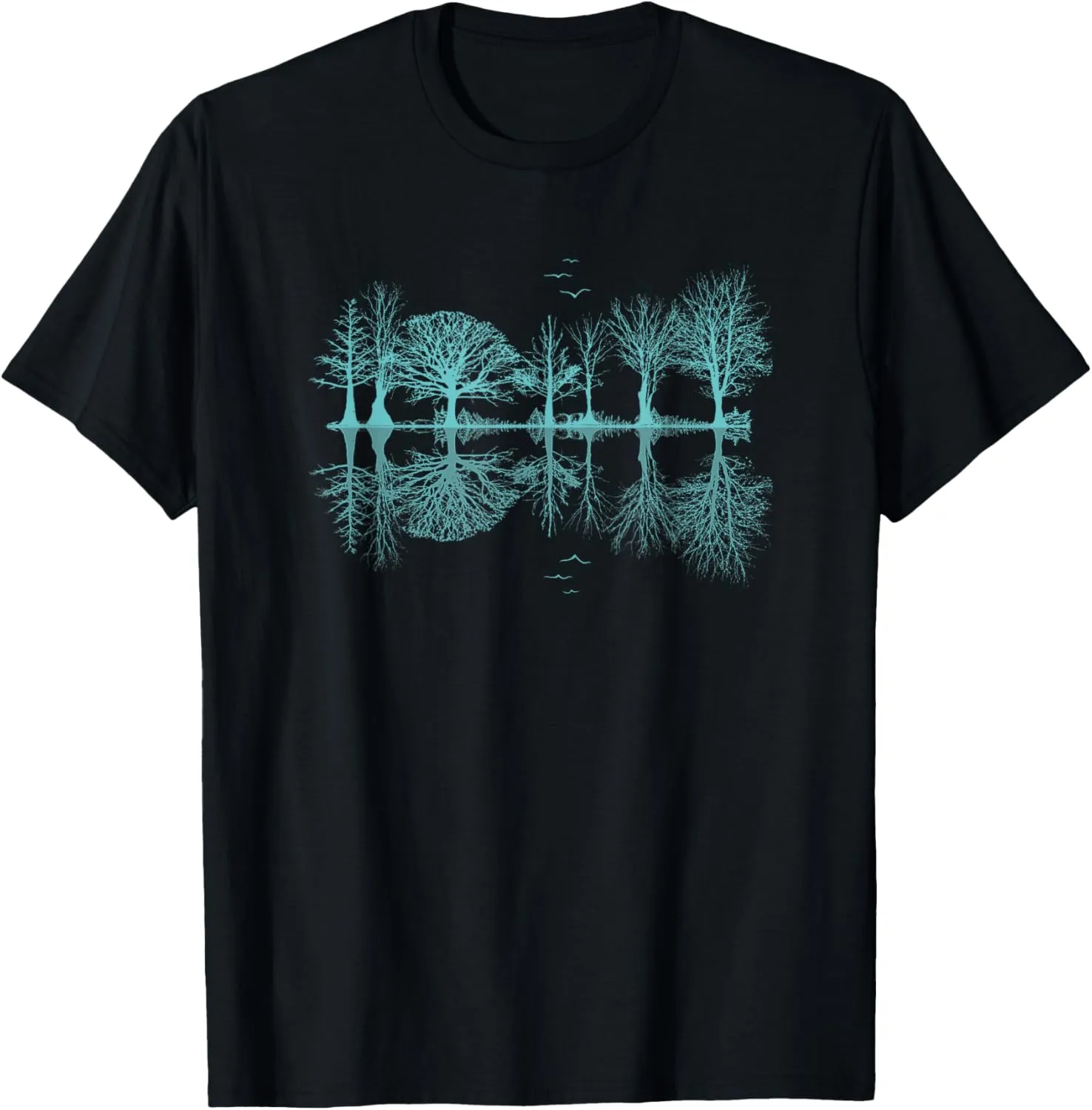 Wildlife Nature Forest Trees Reflection Outdoor Forest T-Shirt