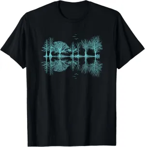 Wildlife Nature Forest Trees Reflection Outdoor Forest T-Shirt