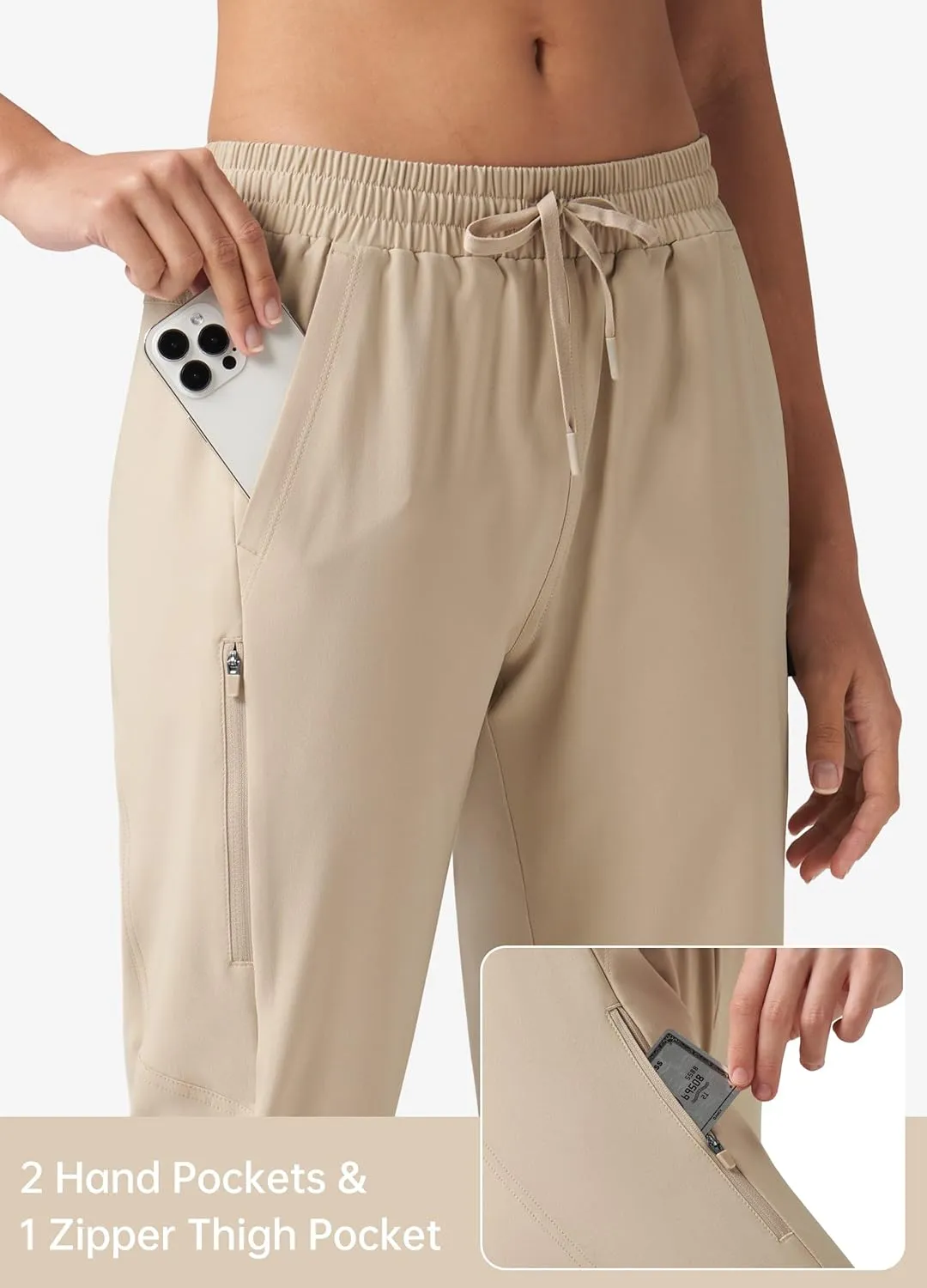 Willit Womens 15" Long Shorts Below Knee Length Capri Hiking Cargo Lightweight Quick Dry Water Resistant Zipper Pocket