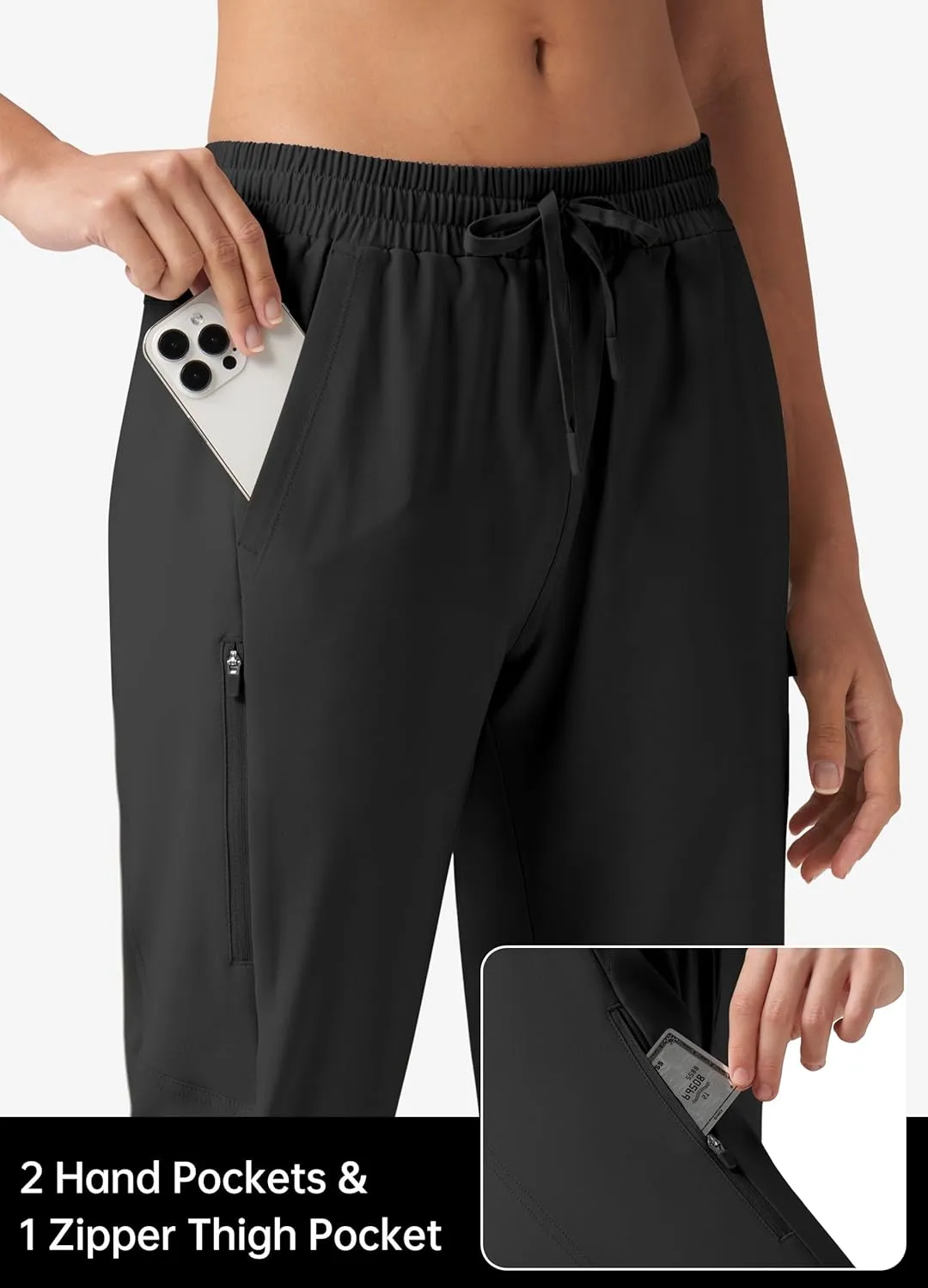 Willit Womens 15" Long Shorts Below Knee Length Capri Hiking Cargo Lightweight Quick Dry Water Resistant Zipper Pocket