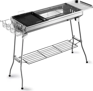 Wing Foldable Frying And Grilling Dual-purpose Barbecue Stove Outdoor Barbecue Rack
