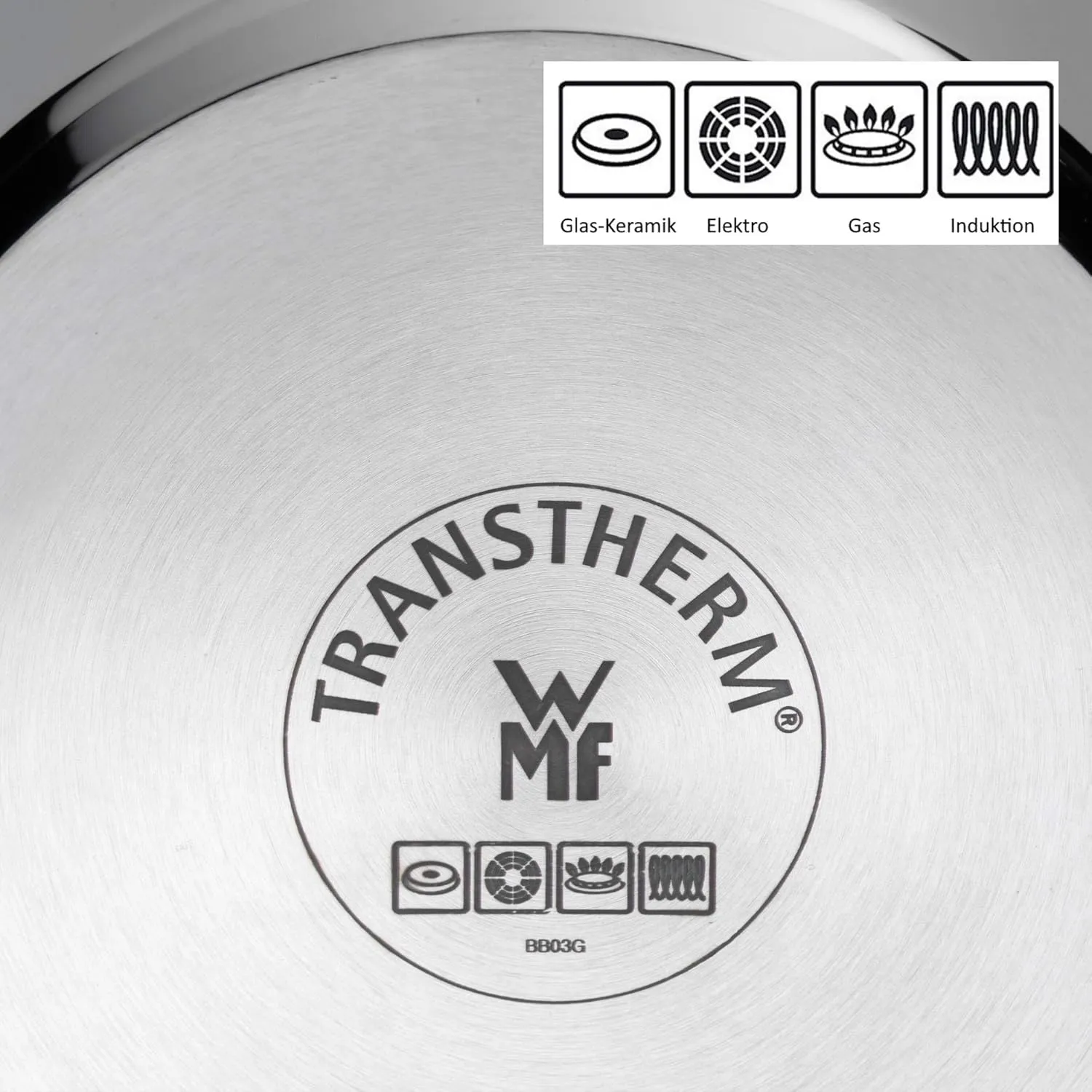 WMF Frying Pan-Set with Stainless Steel Handle, Silver, 18/28 cm, 2-Piece