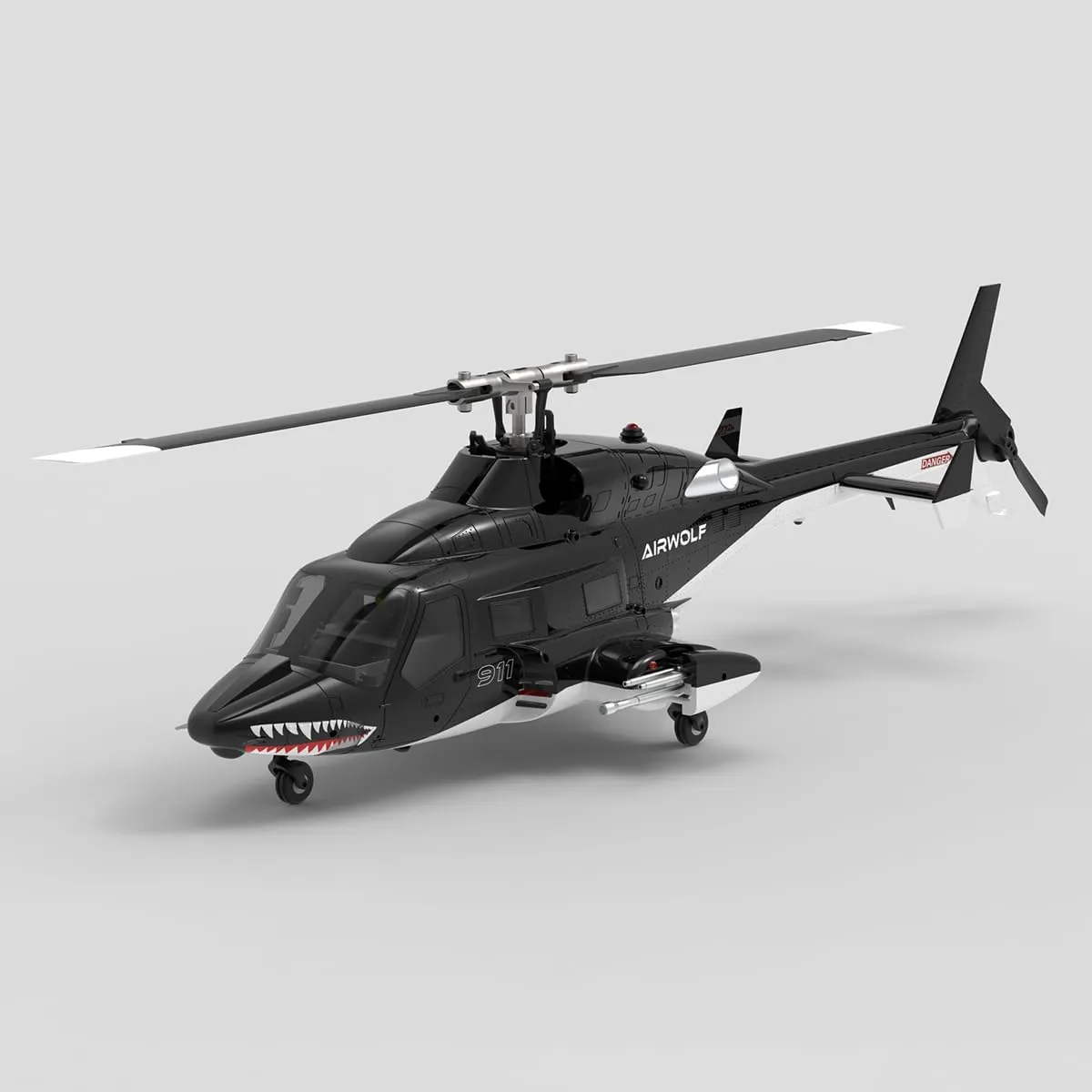 WOLFBUSH AW-911 Air-Wolf RC Helicopter, 1/34 Scale 2.4G 9CH Flybarless RC Helicopter Model with 6G/3D Stunt Mode and GPS Flight Control System, Aircraft for Beginners(RTF Version)