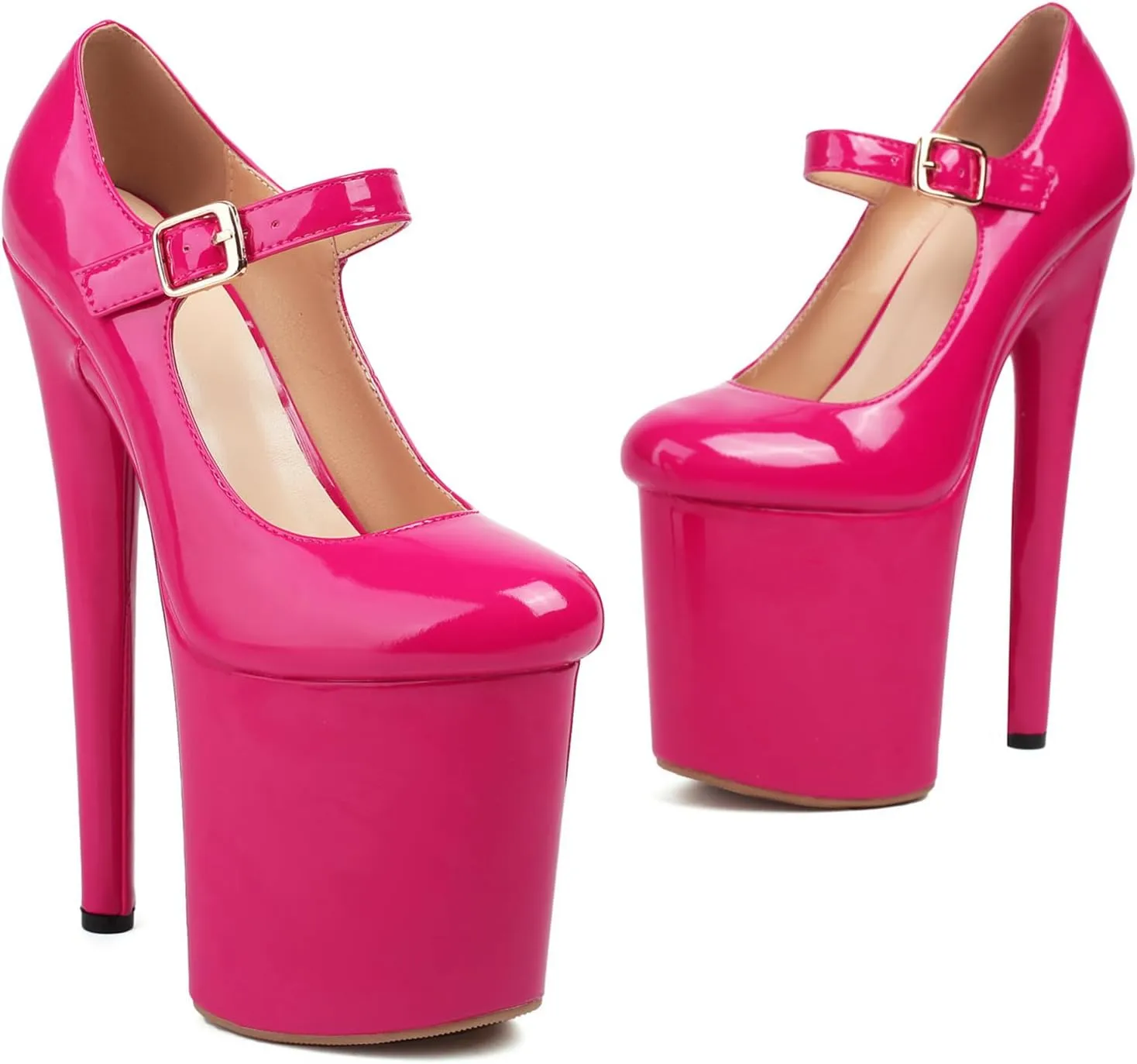 Women Sexy Pole Dance Heels Stiletto High Heels Mary Jane Pumps Platform 8 Inch