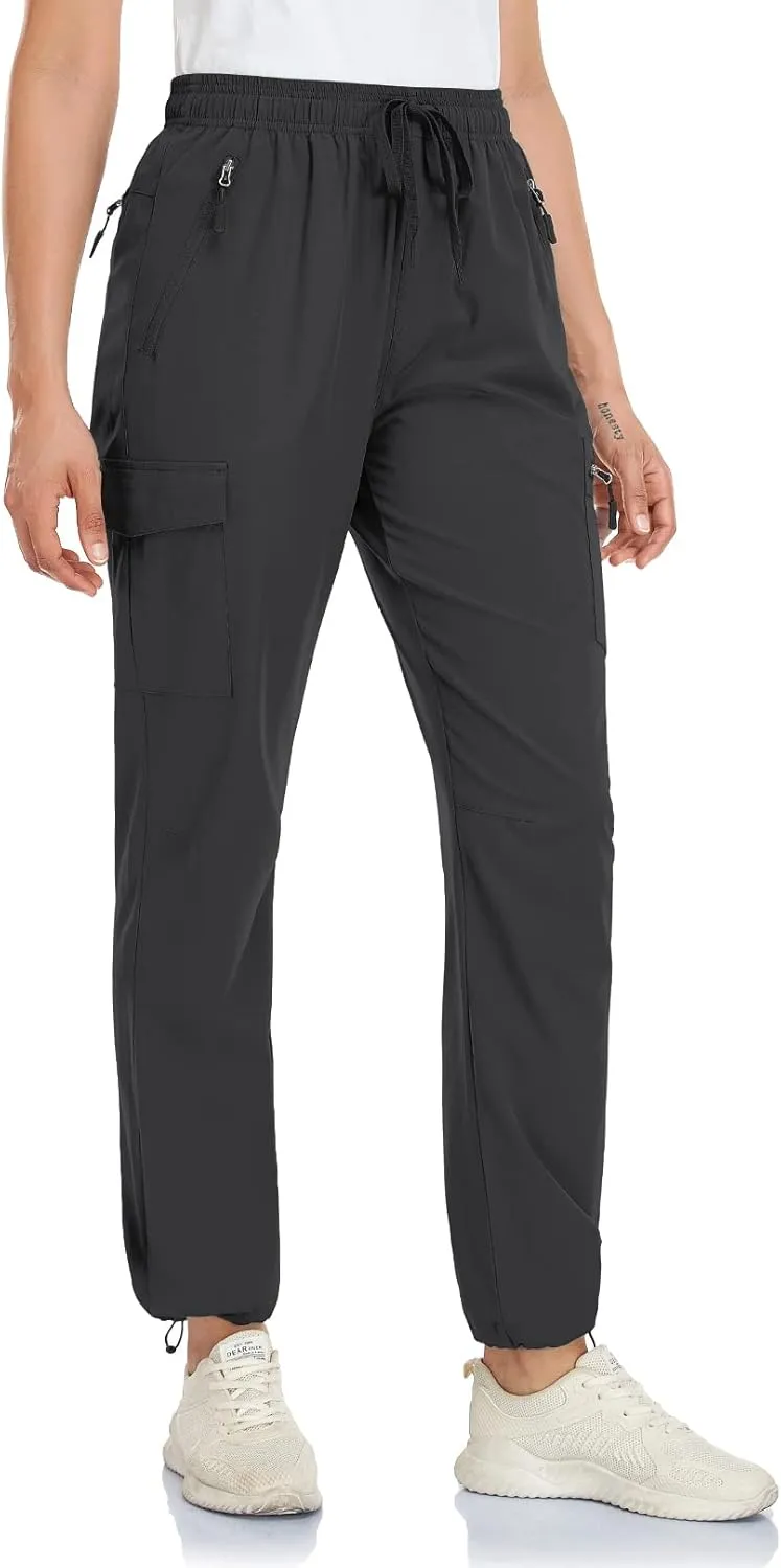 Women's Cargo Hiking Pants Camping Fishing Drift Quick Dry Water Resistant UPF50  Workout Travel Pants 5 Zip Pockets
