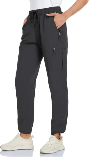 Women's Cargo Hiking Pants Camping Fishing Drift Quick Dry Water Resistant UPF50  Workout Travel Pants 5 Zip Pockets