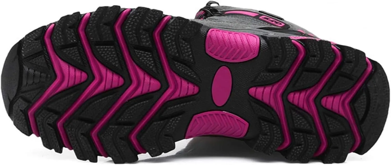 Women's Lightweight Hiking Shoes Mid Height Laces Comfortable Walking Sneakers Outdoor Travel Trekking Camping Adventure Shoes Slip Resistant All-Terrain Hiking Boot for Women Men
