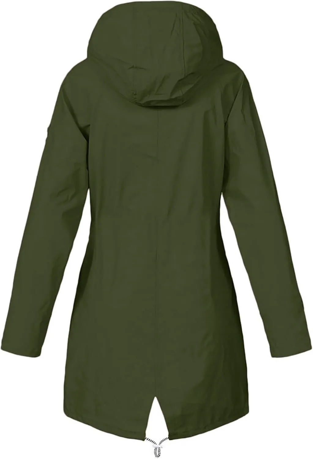 Women's Raincoat Windbreaker Zipper Hoodies Rain Jacket Waterproof Lightweight Outdoor Coat Hooded Trench Coats