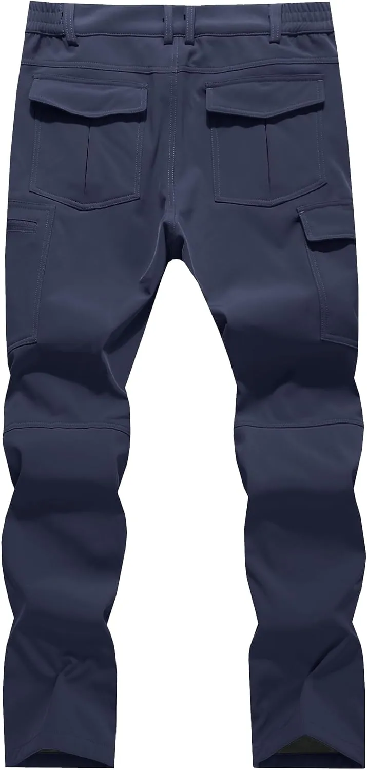 Women's Snow Ski Pants Fleece Lined Waterproof Softshell Insulated Winter Outdoor Hiking Cargo Pants
