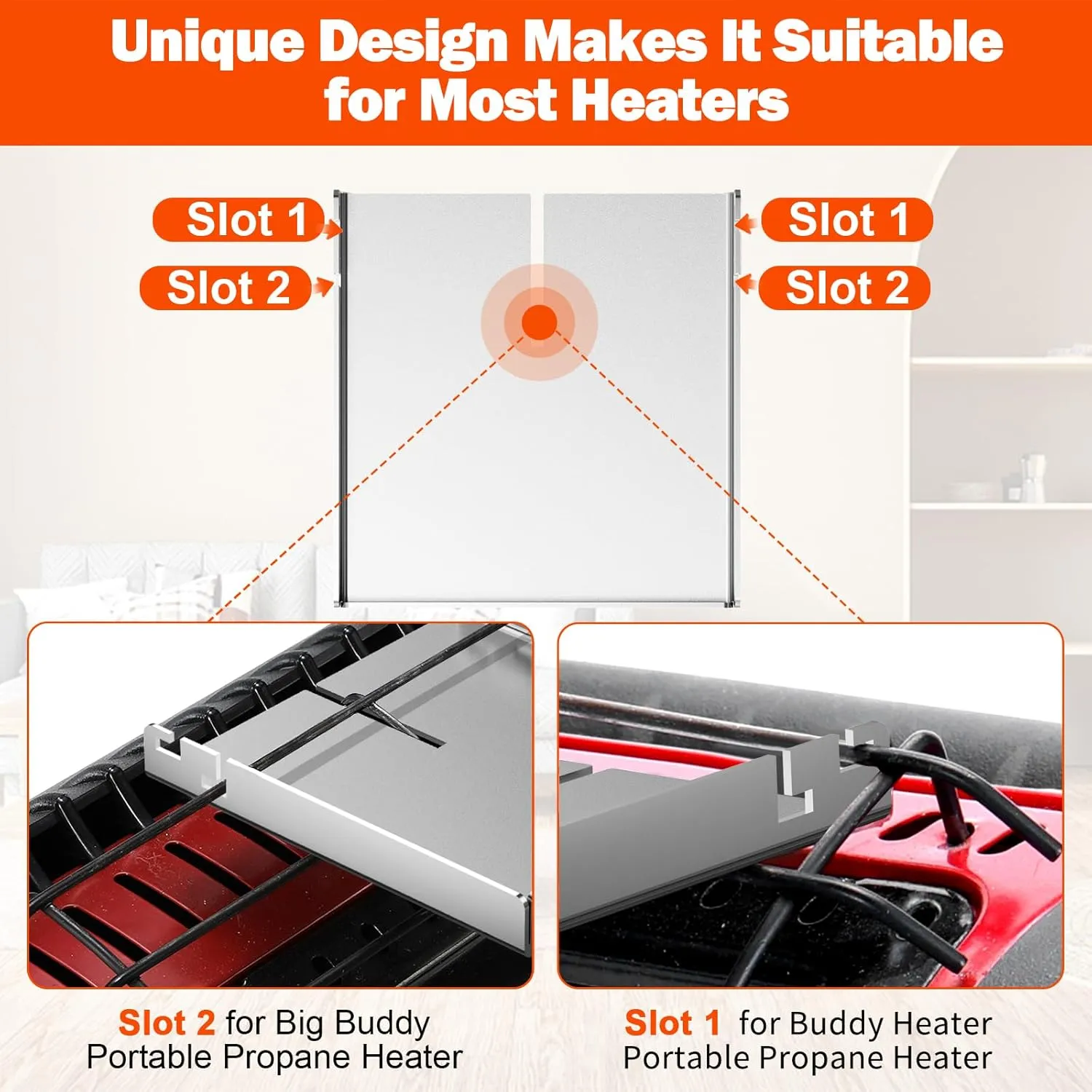 Wood Stove Fan for Big Buddy Heater, Heat Powered Fireplace Fan Thermoelectric Thermal Fan with Bracket being Fixed on Propane heater, Camping/Picnics/Indoor Use