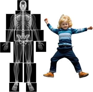 X-ray Film Learning Set for Kids, 15 Pieces, Human Body Educational Kit, Light Table Materials, Montessori & Reggio-Inspired