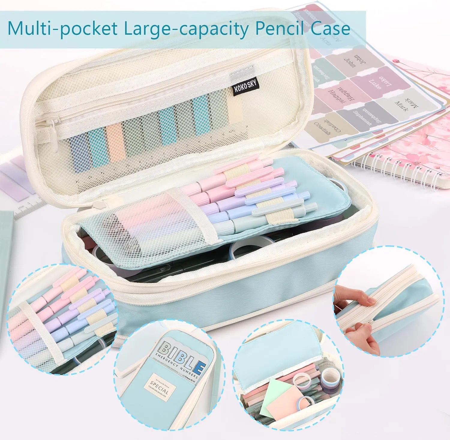 XKDOUS Bible Study Supplies Journaling Kit for Women, Bible Study Kit Includes Prayer Journal, Emergency Card, Highlighters, Tabs & More for Journaling. Great for Christian Gifts Scripture Study, Pink